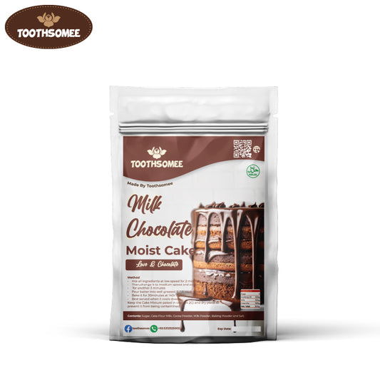 Toothsomee Milk Chocolate Moist Cake Premix pack for baking soft and moist chocolate cakes