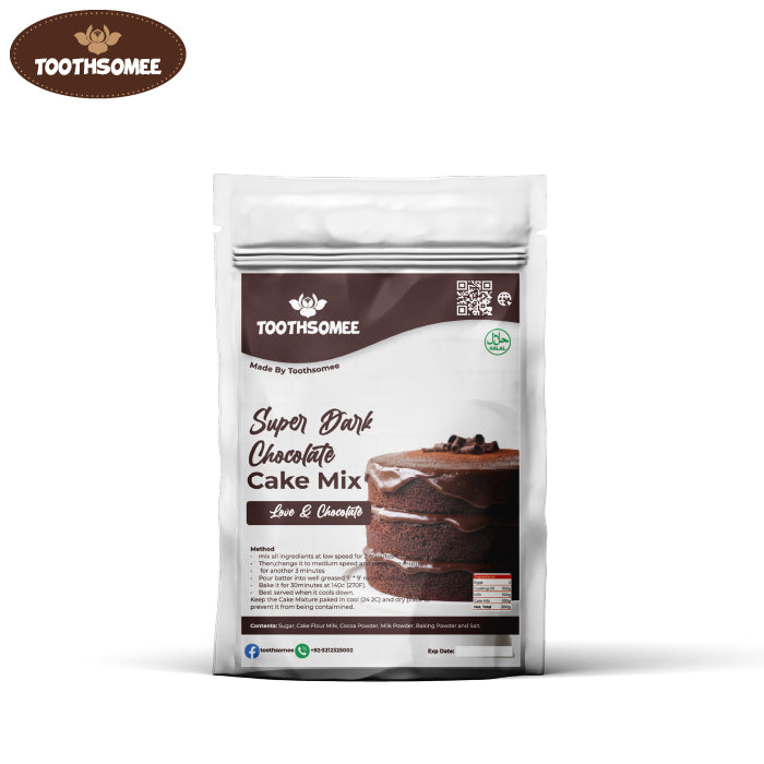 Toothsomee Super Dark Chocolate Cake Mix packet