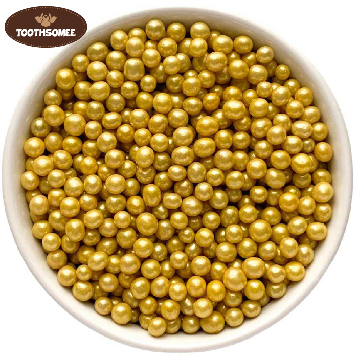Gold Sugar Pearls Standard Quality