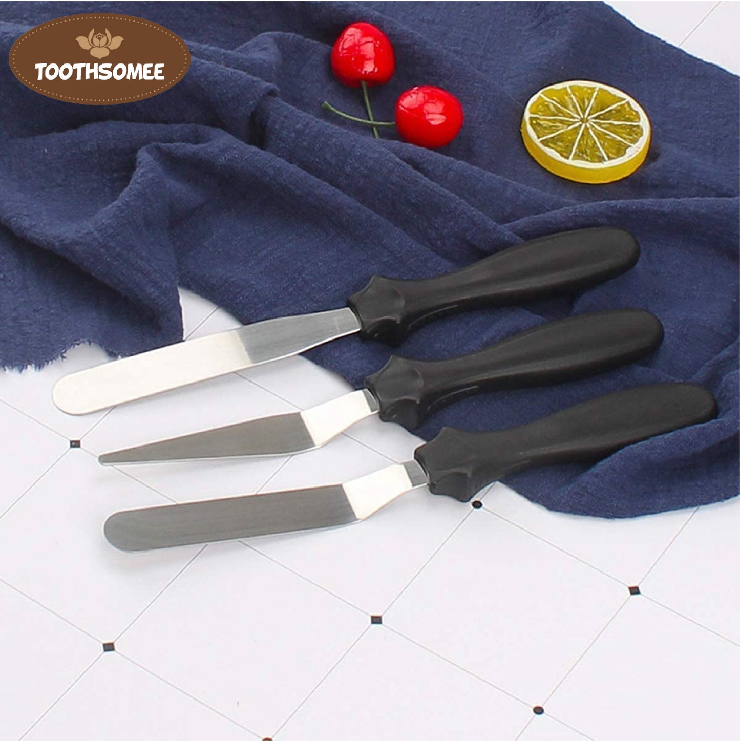 3 Pcs Stainless Steel Cake Decoration Knife Set
