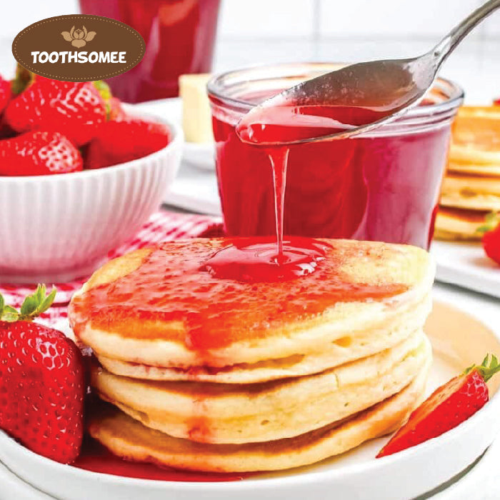 Toothsomee strawberry syrup bottle – sweet dessert topping