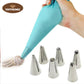 Cake decorator nozzle set stainless steel icing piping tips
