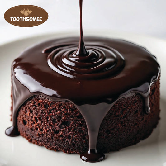 Toothsomee Chocolate Syrup premium dessert topping bottle for cakes and baking
