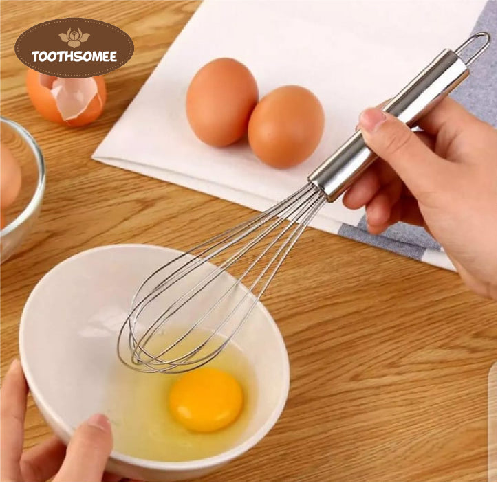 Manual hand beater mixer and egg whisk stainless steel