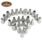 Cake decorator nozzle set stainless steel icing piping tips