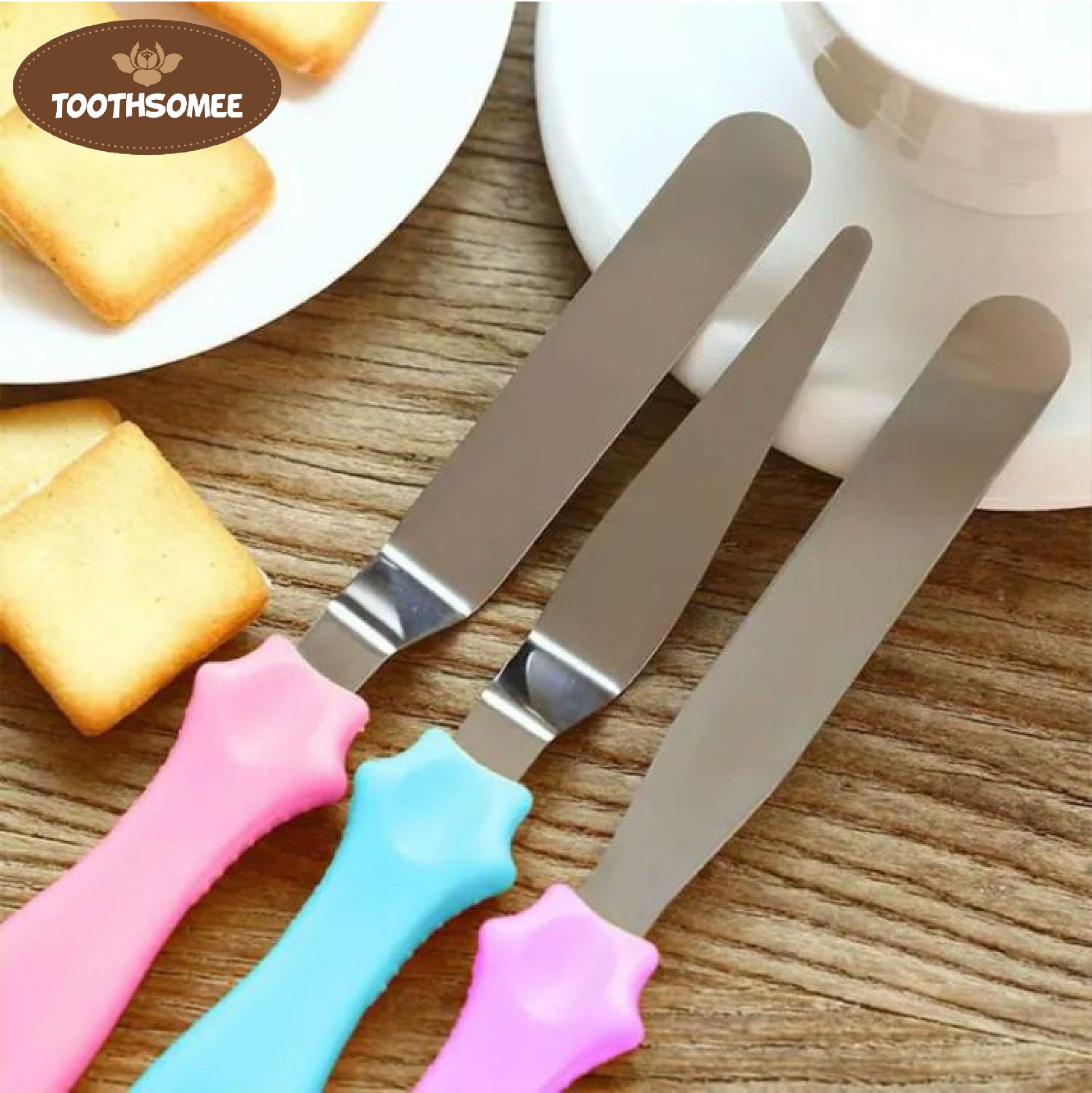 3 Pcs Stainless Steel Cake Decoration Knife Set