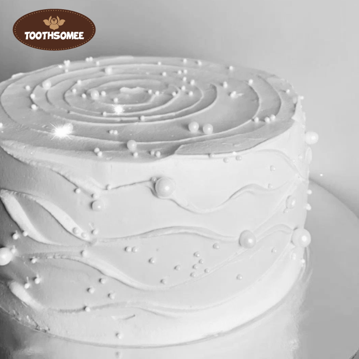 White edible sugar pearls standard quality for cake decoration by Toothsomee