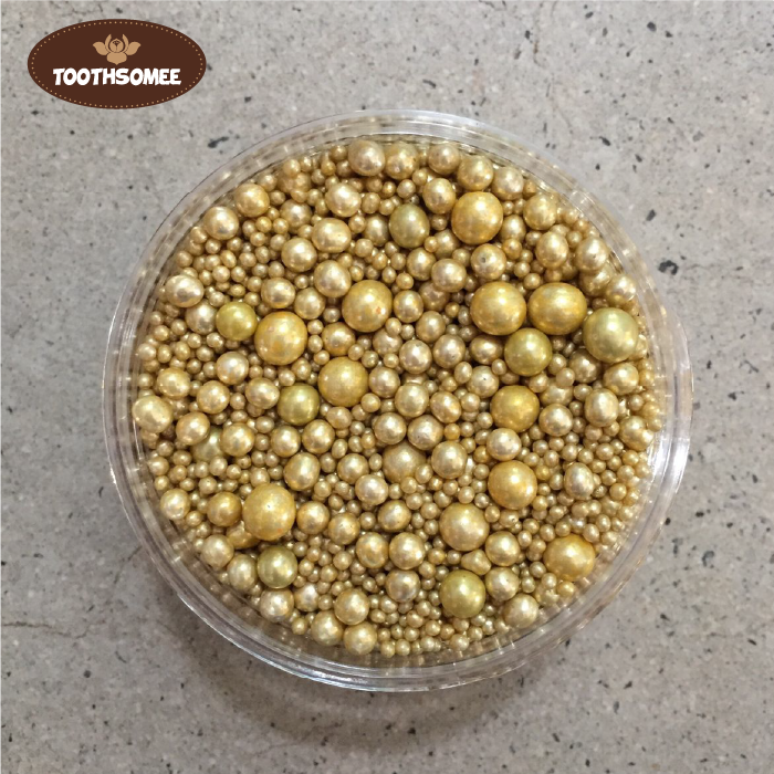 Gold Sugar Pearls Standard Quality