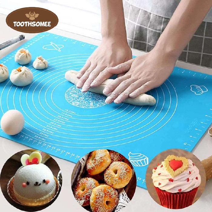 Non-Stick Silicone Pastry Dough Mat with Measurements