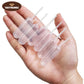 clear plastic disposable transfer pipette dropper isolated on black background