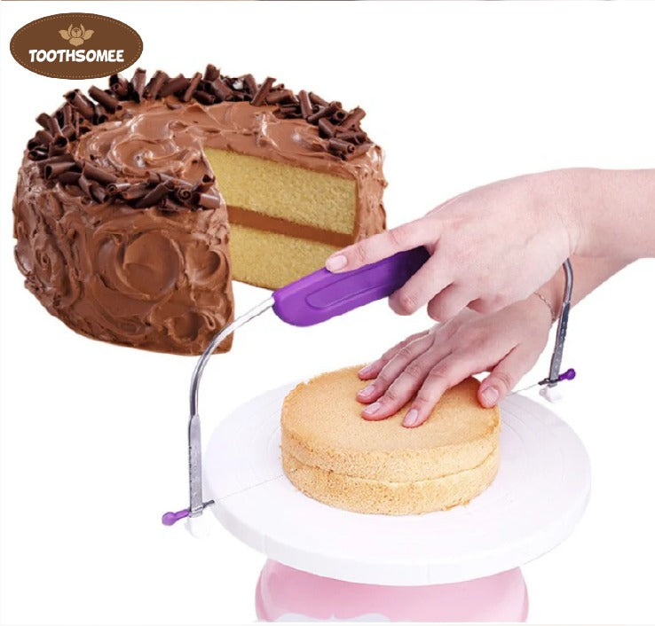Adjustable Cake Leveler with Zigzag Wire for Even Cake Layers
