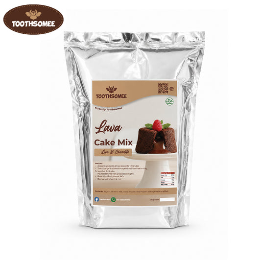 Toothsomee chocolate lava cake mix 4kg pack for gooey molten center cakes