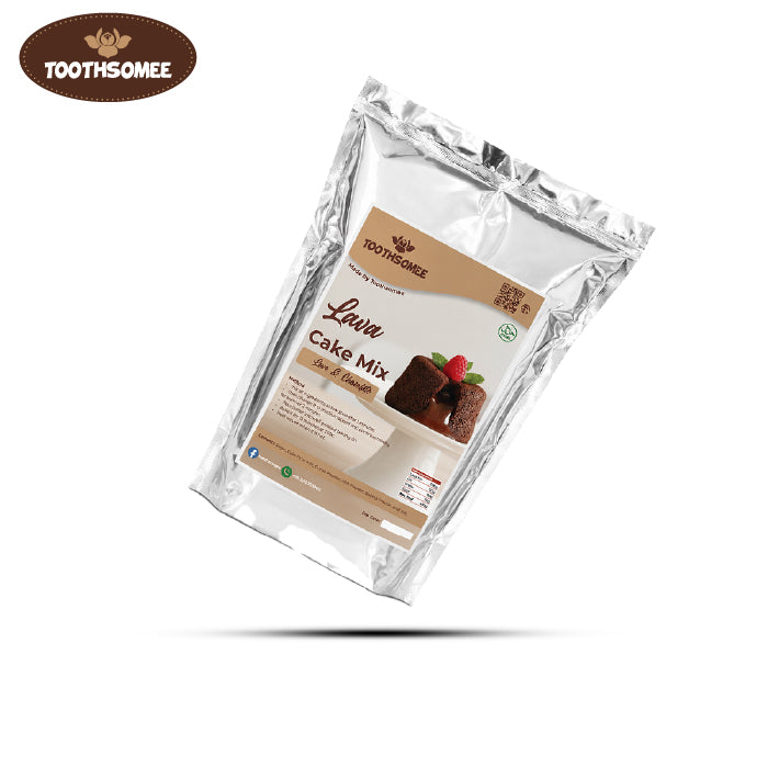 Toothsomee chocolate lava cake mix 4kg pack for gooey molten center cakes
