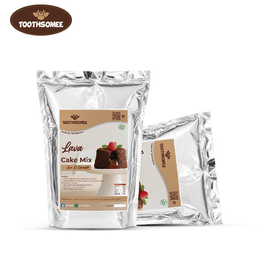 Toothsomee chocolate lava cake mix 4kg pack for gooey molten center cakes