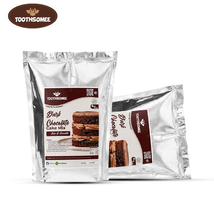 Toothsomee dark chocolate cake mix 4kg pack for soft moist chocolate cakes