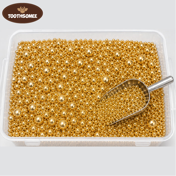Toothsomee golden pearls 1kg jar for cake decoration and cupcake toppings