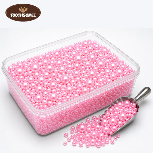 Toothsomee pink pearls 1kg jar for cake decoration and cupcake toppings