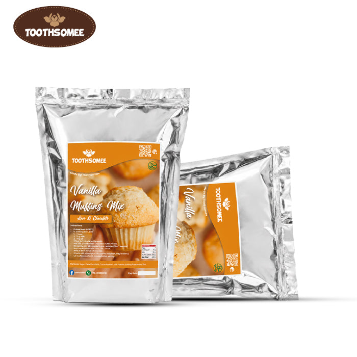 Toothsomee vanilla muffin mix 4kg pack for soft fluffy bakery style muffins
