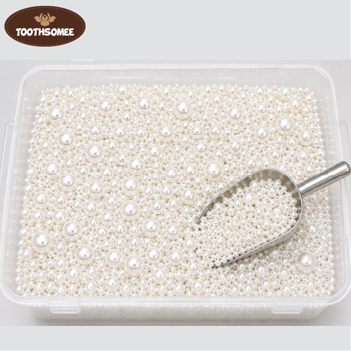 Toothsomee white pearls 1kg jar for cake decoration and cupcake toppings