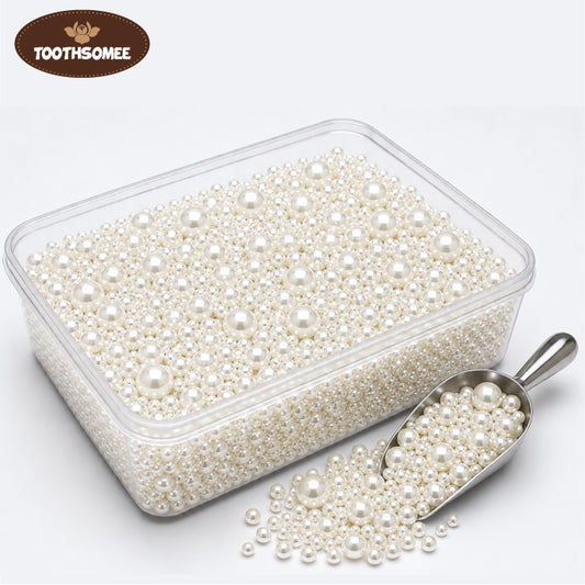 Toothsomee white pearls 1kg jar for cake decoration and cupcake toppings